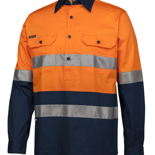 Hi Vis (D+N) Close Front L/S 150G Work shirt Thumbnail