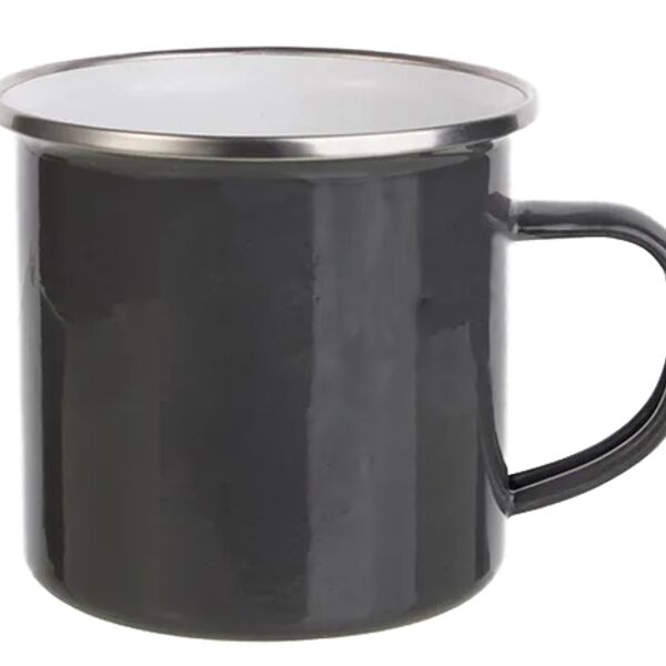 Dark Grey Enamel Mug Thumbnail