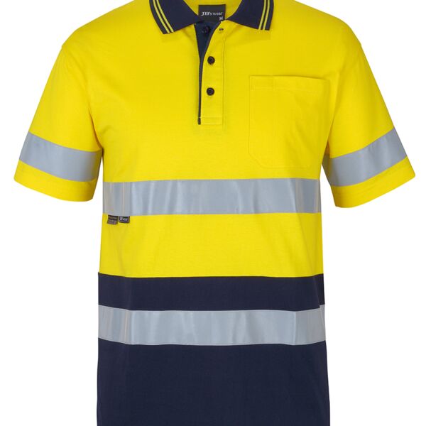 Hi Vis (D+N) S/S Cotton Polo Thumbnail