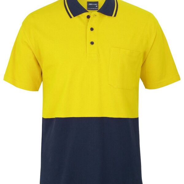 JB'S HI Vis S/S Cotton Pique Trad Polo Thumbnail