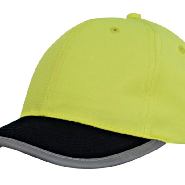 Luminescent Safety Cap with Reflective Trim Thumbnail