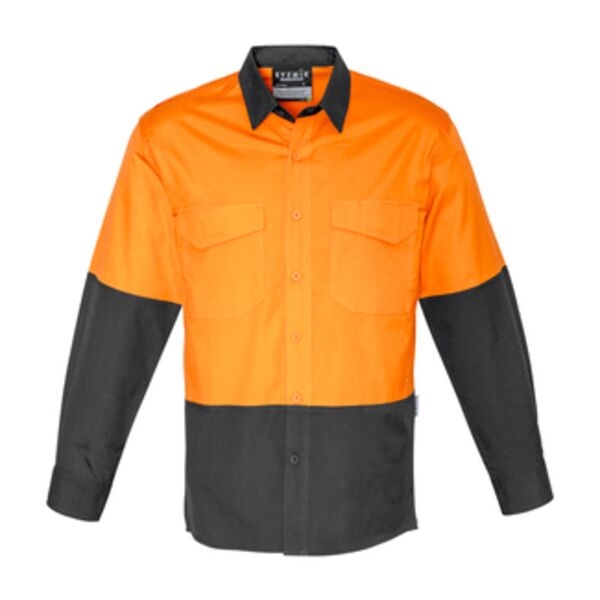SYZMIK Mens Rugged Cooling Hi Viz Spliced Workshirt  Thumbnail