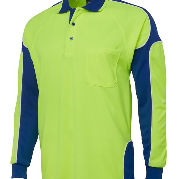 JB's WEAR Hi Vis 4602.1 L/S Arm Panel Polo Thumbnail