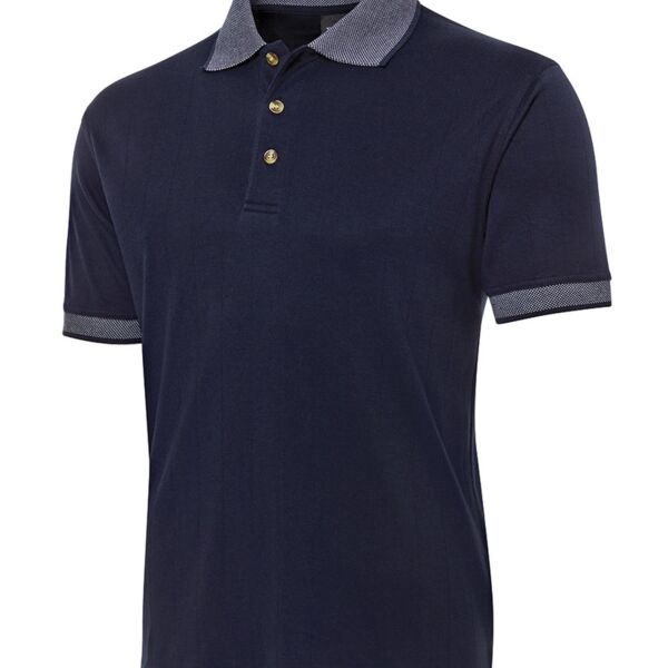 JB's WEAR Drop Needle Polo Navy/White  Thumbnail