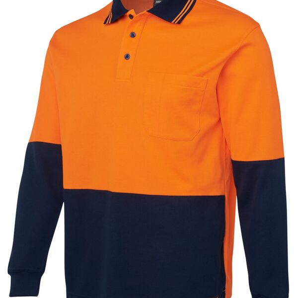 JB's WEAR Hi Vis L/S Cotton Back Polo  Thumbnail