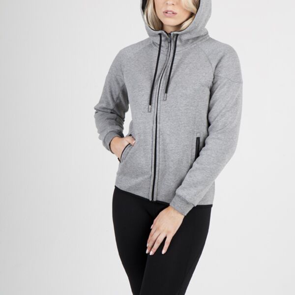 Ladies / Junior Soft cotton/bonded polar fleece Hoodie Thumbnail