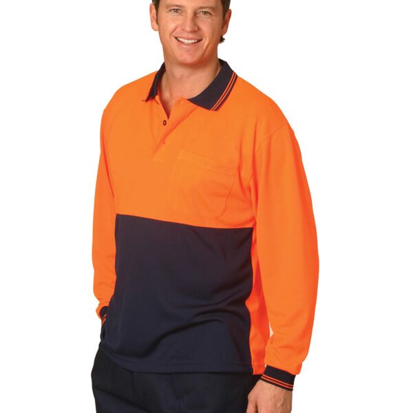 WINNING SPIRIT High Visibility Long Sleeve Polo Thumbnail