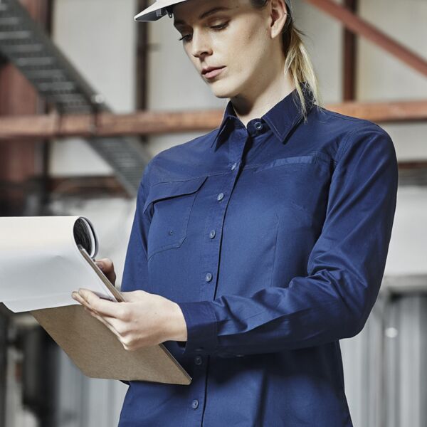 SYZMIK Womens Lightweight Tradie L/S Shirt Thumbnail