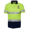 JB's Hi Vis S/S (D+N) Trad Polo Lime/Navy S Thumbnail