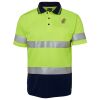 JB's Hi Vis S/S (D+N) Trad Polo Lime/Navy S Thumbnail