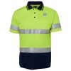 JB's Hi Vis S/S (D+N) Trad Polo Lime/Navy S Thumbnail