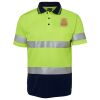 JB's Hi Vis S/S (D+N) Trad Polo Lime/Navy S Thumbnail